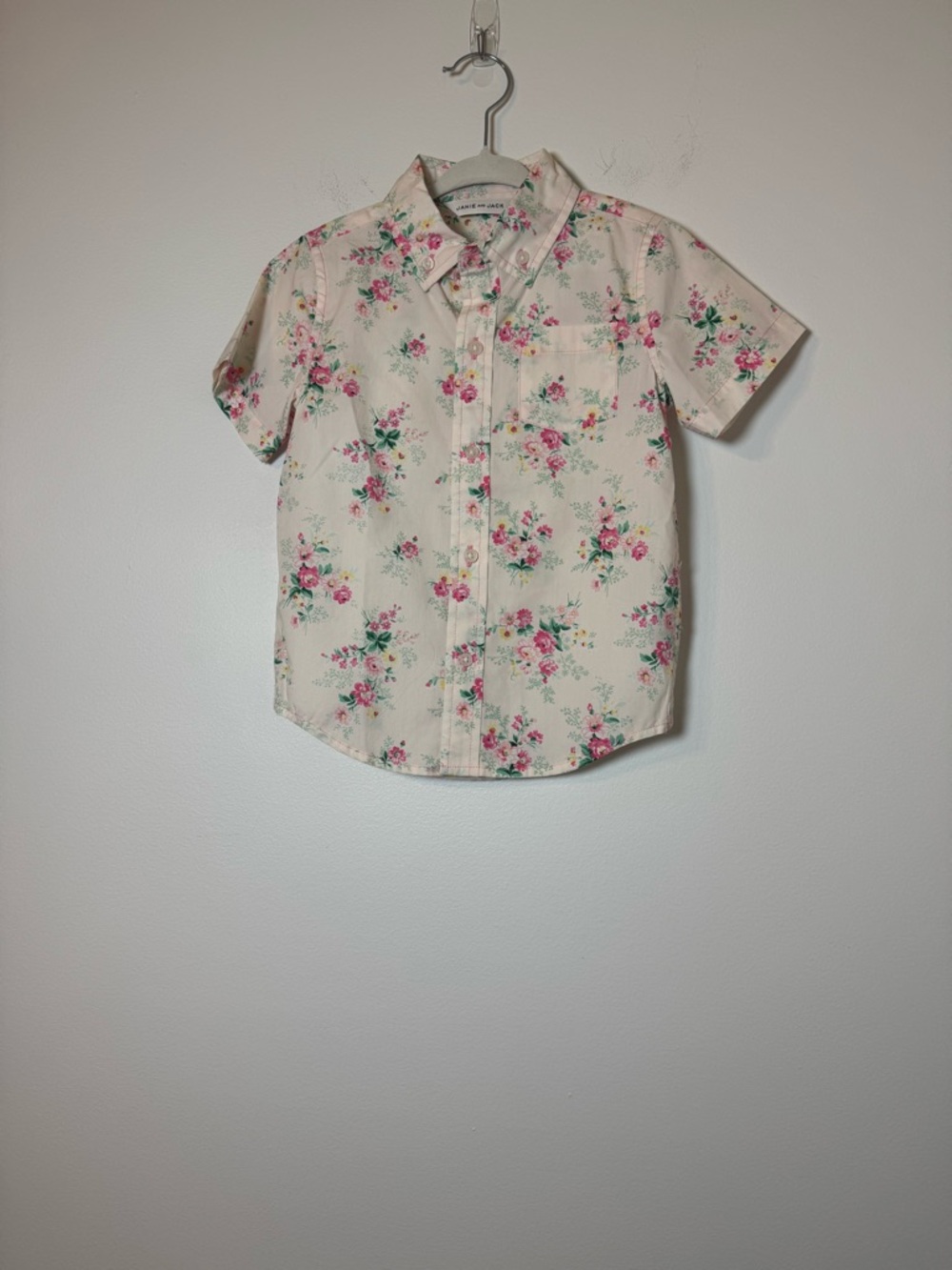 Janie and Jack Toddler Shirt Size 3 Floral Button Down NWT